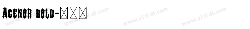 Agenor bold字体转换